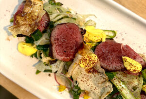 Butterflied Mint Lamb Leg with Spring Fattoush Salad & Block 275 Canola Toum