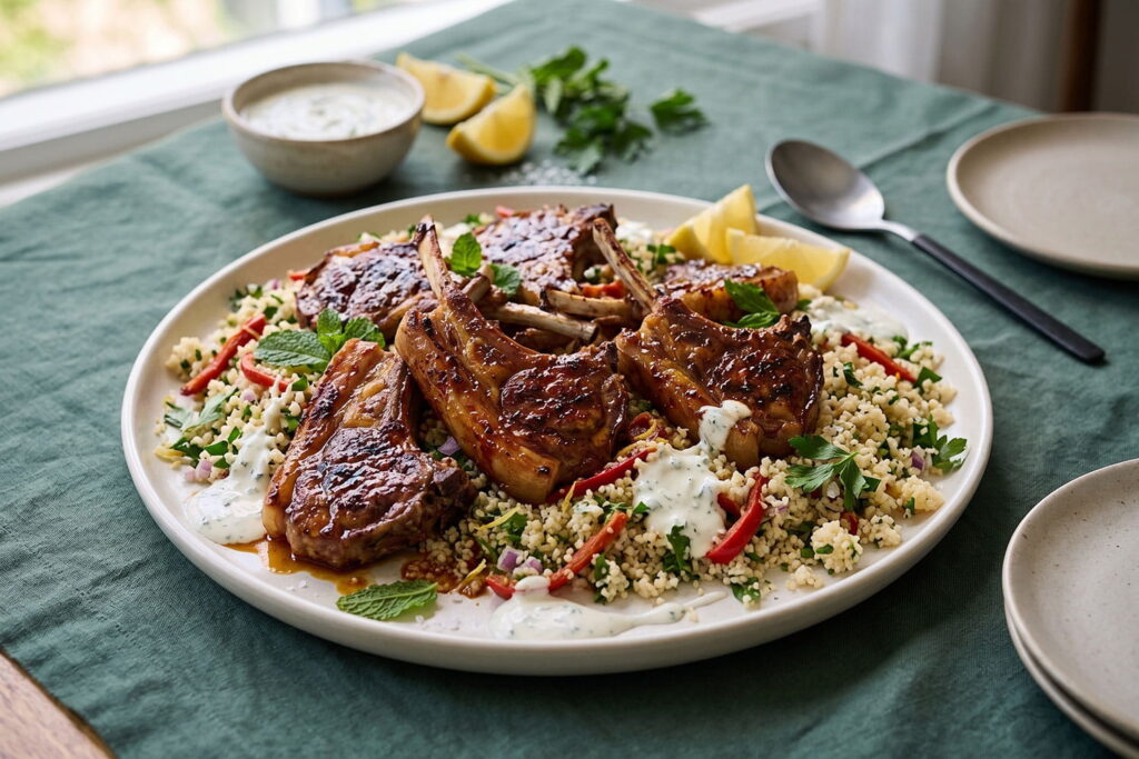 Honey Harissa Lamb Recipe Image